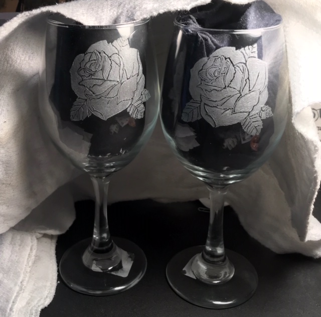 rose wine glasses Caroline County Council of Arts